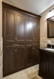 Linen Cabinet in Chocolate Pear Tree Finish