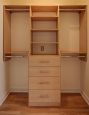 Reach In Closet in Prestige Maple Finish